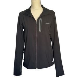Columbia Women's Omni-Shield Full Zip Black Softshell Jacket Size Large